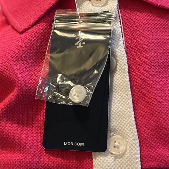 Izod Color Block Polo Mini Tennis Dress Blue Pink White NWT Medium IKU601 - Picture 10 of 12